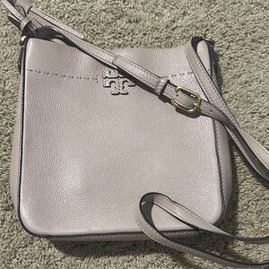Tory Burch Gray Leather Crossbody Bag